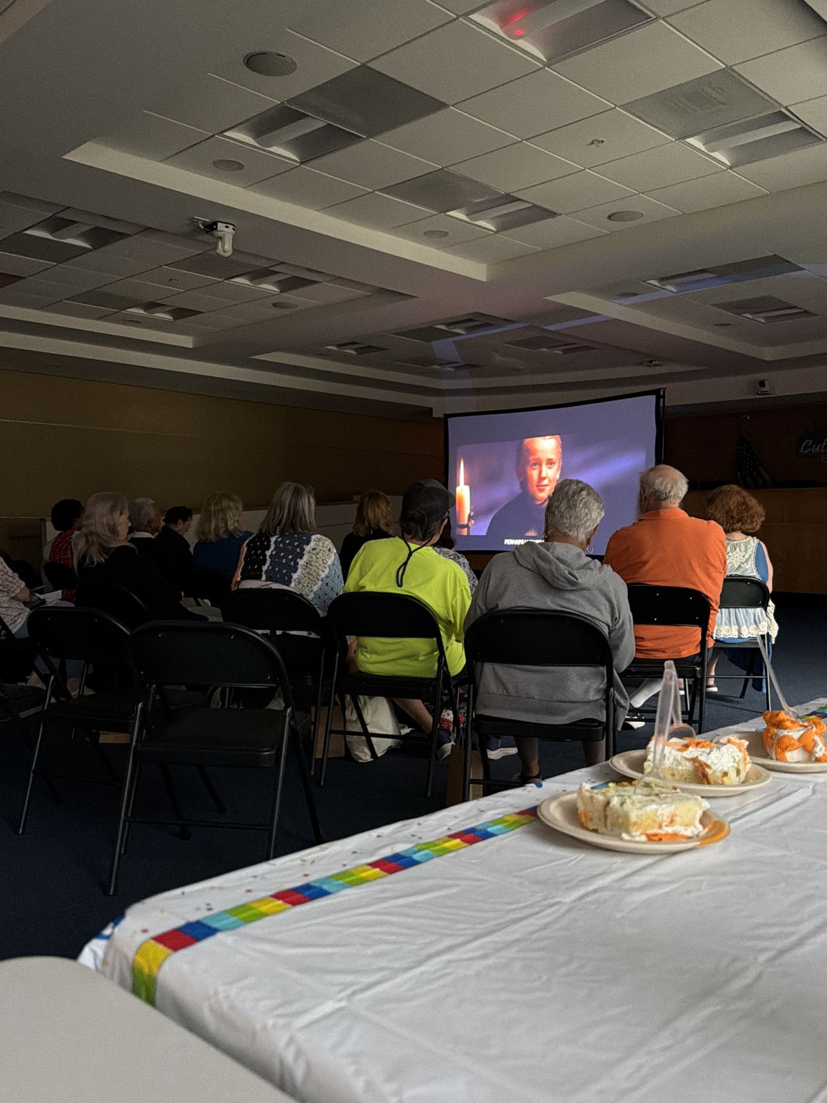 Movie Afternoon: seniors enjoying a film screening